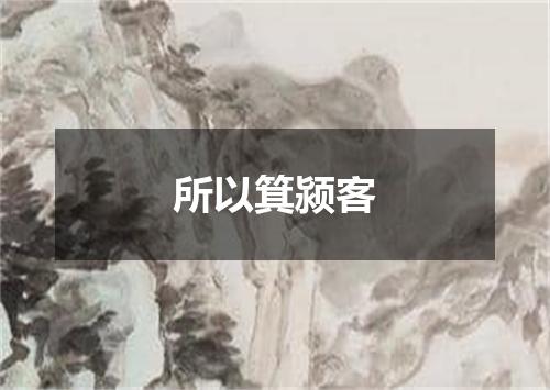 所以箕颍客