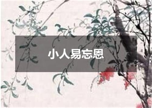 小人易忘恩