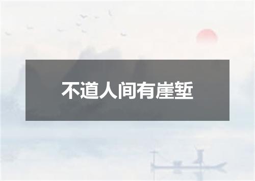 不道人间有崖堑