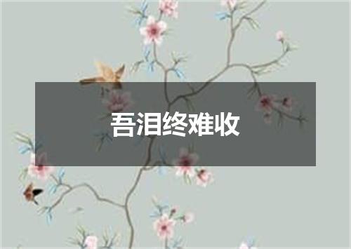 吾泪终难收