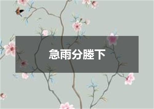 急雨分塍下