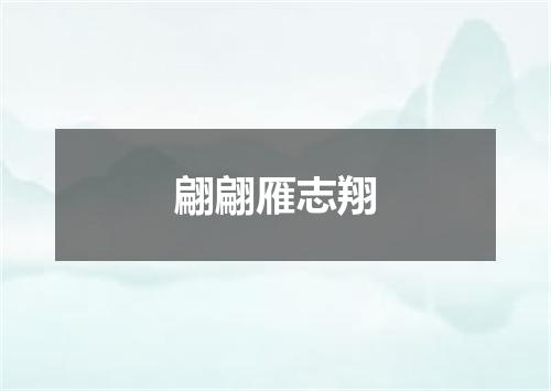 翩翩雁志翔