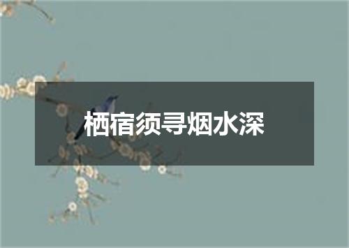栖宿须寻烟水深