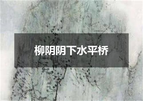 柳阴阴下水平桥