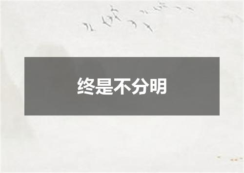 终是不分明