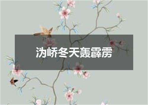 沩峤冬天轰霹雳