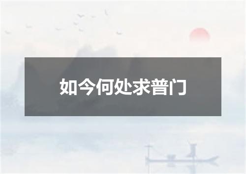 如今何处求普门