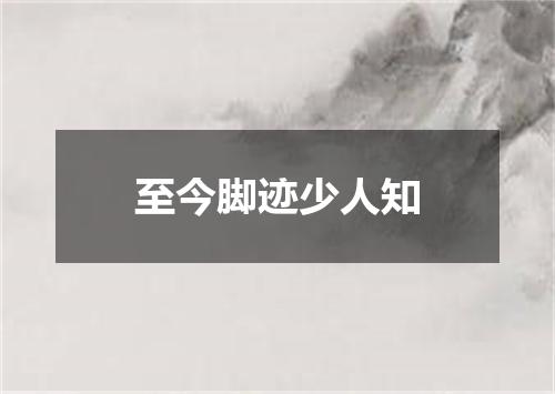 至今脚迹少人知