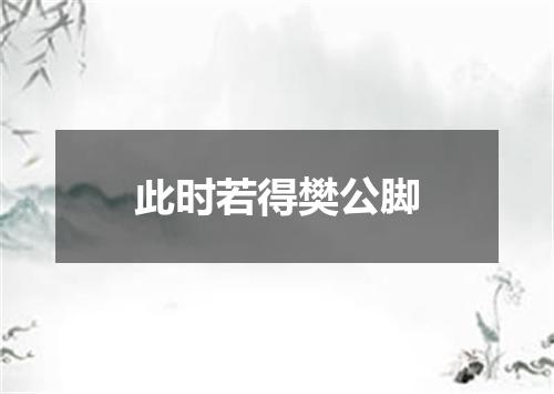 此时若得樊公脚