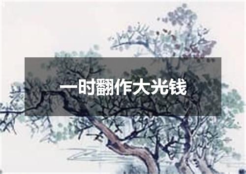 一时翻作大光钱