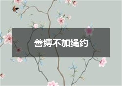 善缚不加绳约