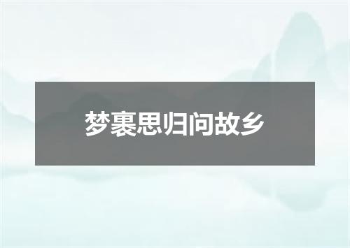 梦裹思归问故乡