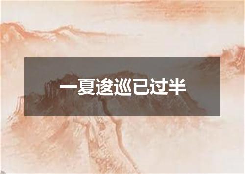 一夏逡巡已过半