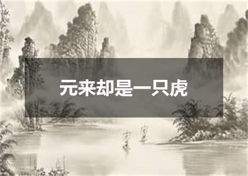 元来却是一只虎