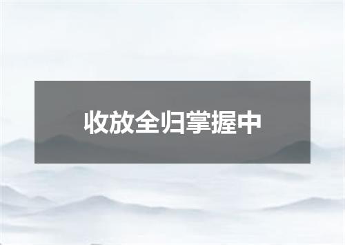 收放全归掌握中
