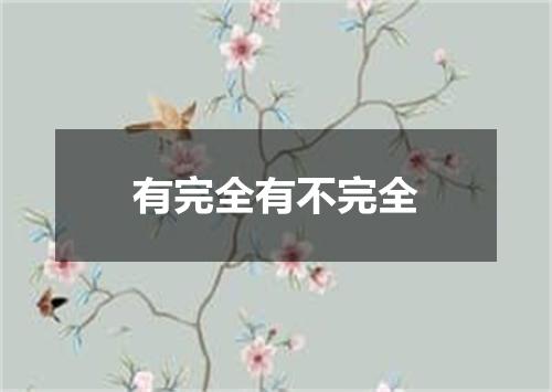 有完全有不完全