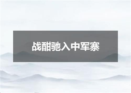 战酣驰入中军寨