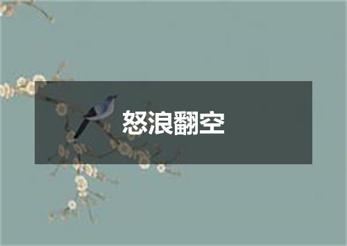 怒浪翻空