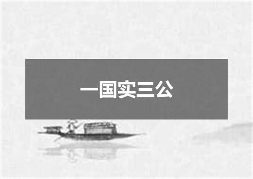 一国实三公