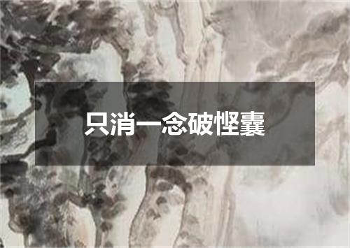 只消一念破悭囊