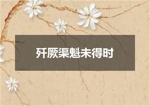 歼厥渠魁未得时