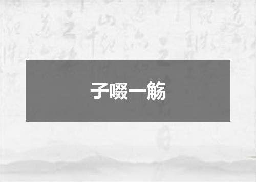 子啜一觞