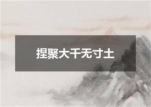 捏聚大千无寸土