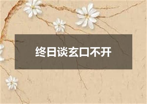终日谈玄口不开