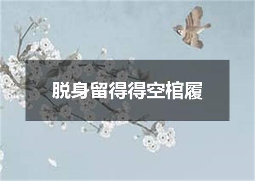 脱身留得得空棺履