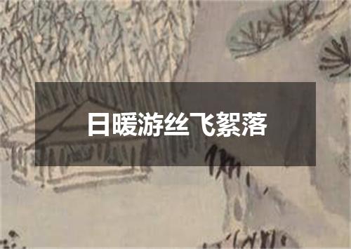 日暖游丝飞絮落