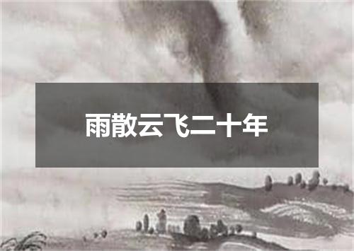 雨散云飞二十年