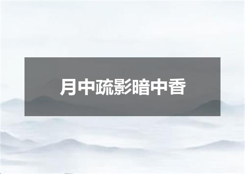 月中疏影暗中香