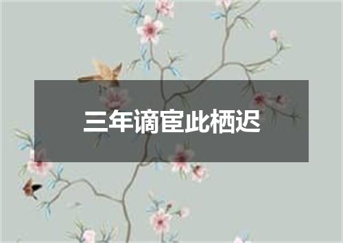 三年谪宦此栖迟