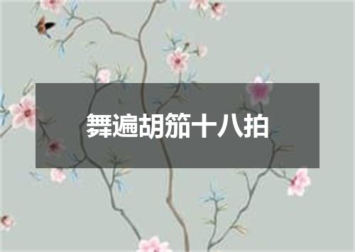 舞遍胡笳十八拍