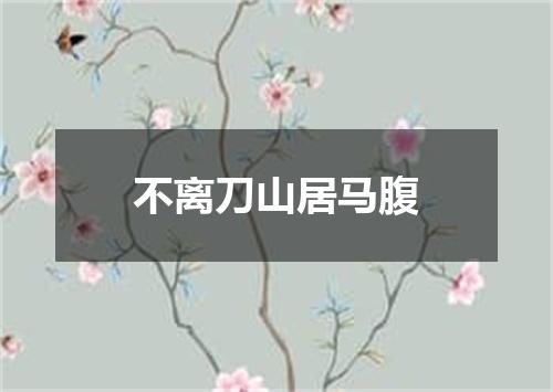 不离刀山居马腹