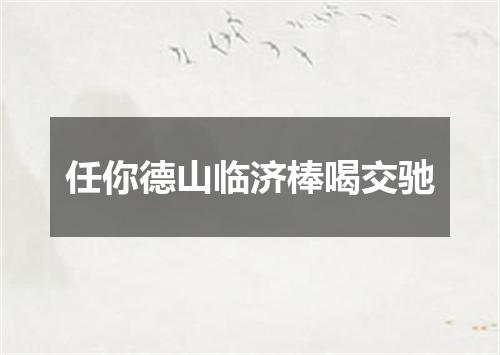 任你德山临济棒喝交驰