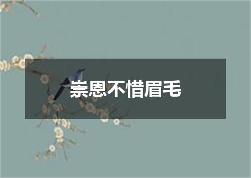 崇恩不惜眉毛
