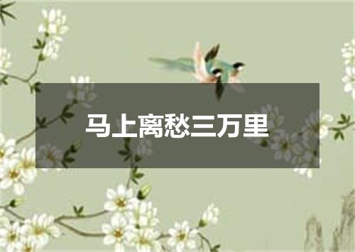 马上离愁三万里