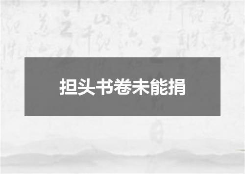 担头书卷未能捐