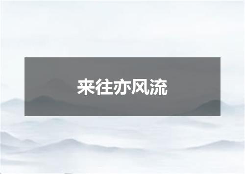 来往亦风流
