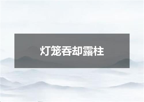 灯笼吞却露柱