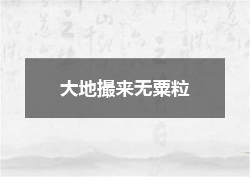 大地撮来无粟粒
