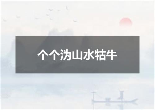 个个沩山水牯牛