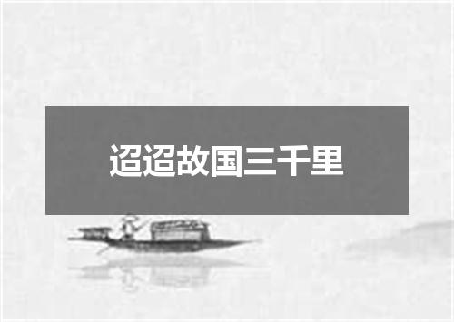 迢迢故国三千里