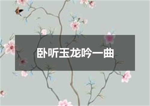 卧听玉龙吟一曲