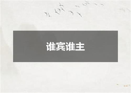 谁宾谁主