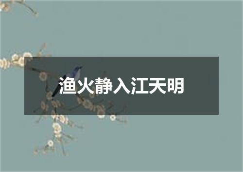 渔火静入江天明