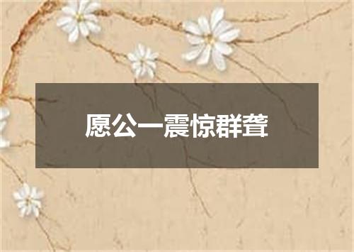 愿公一震惊群聋