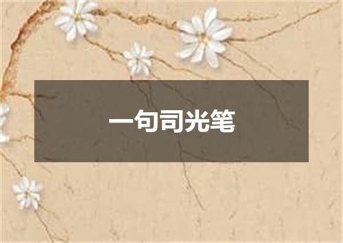 一句司光笔