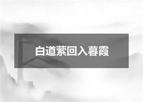 白道萦回入暮霞